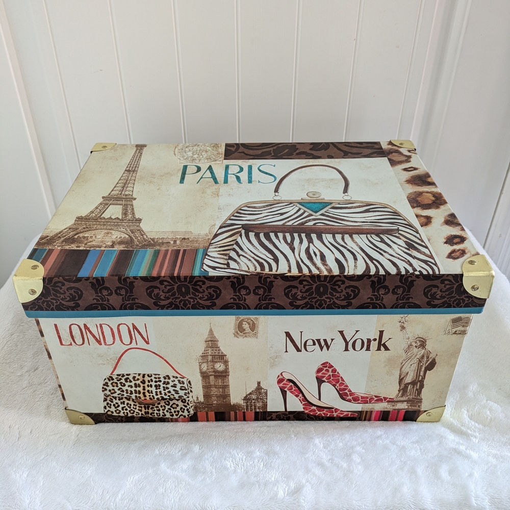 Paris London New York Decorative Storage Box